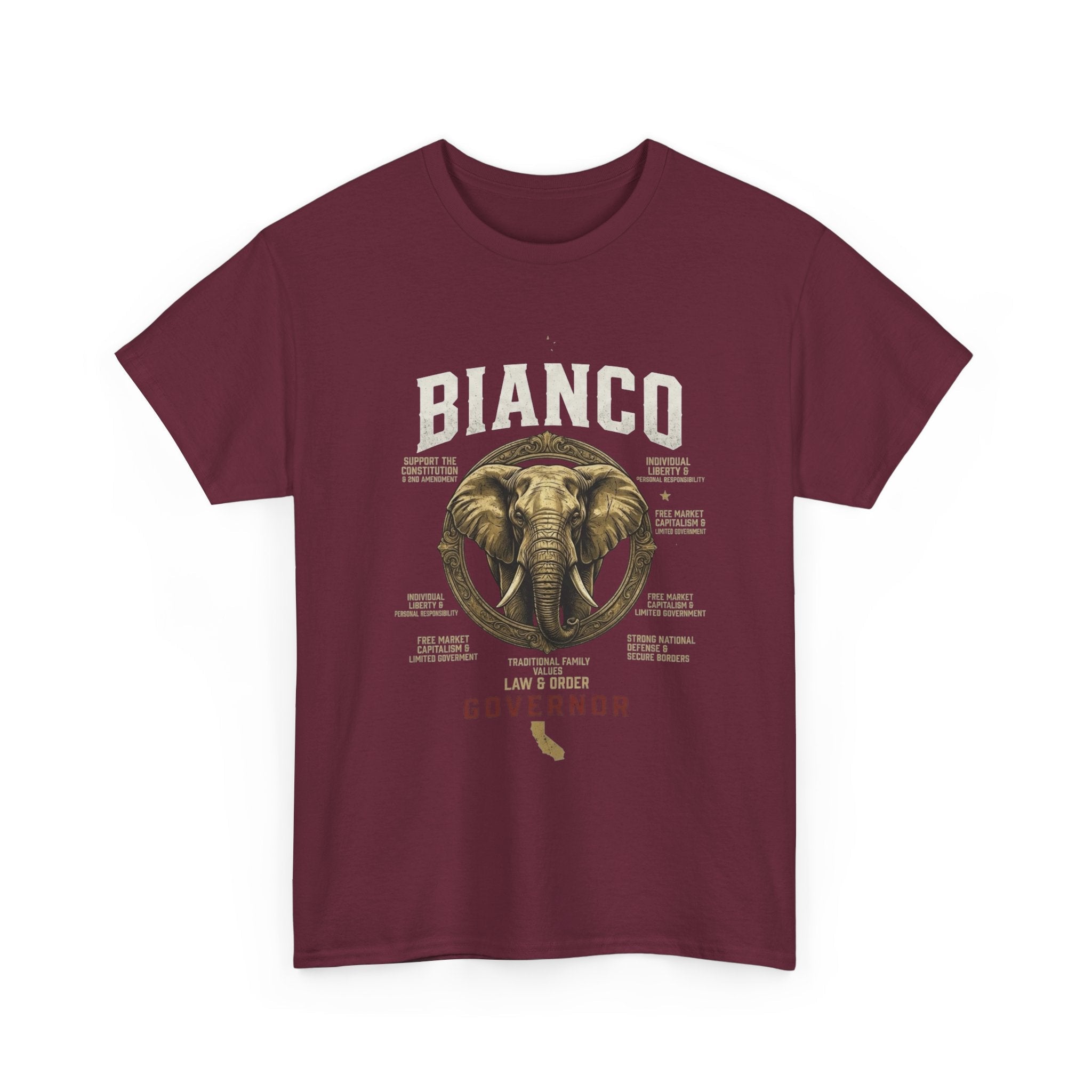 Elephant Governor Graphic Tee — "Bianco" Vintage Safari T-Shirt - Property of Patriots