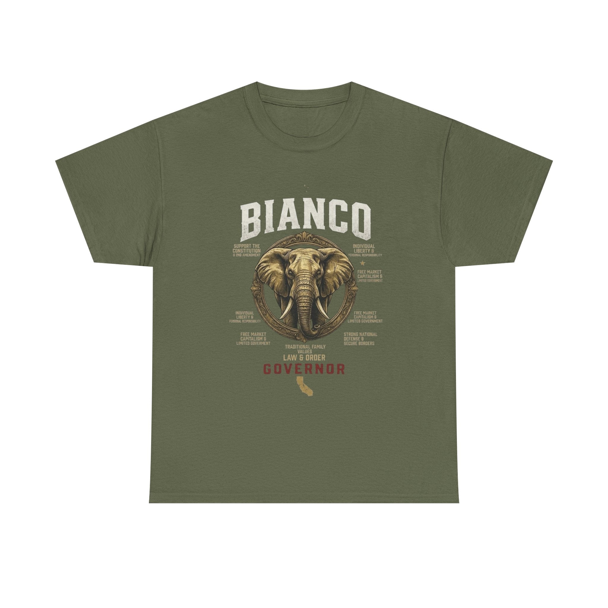 Elephant Governor Graphic Tee — "Bianco" Vintage Safari T-Shirt - Property of Patriots