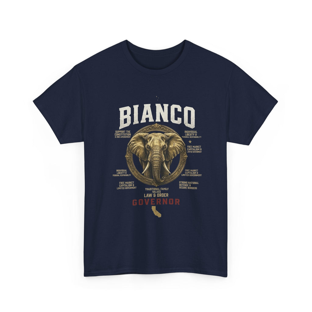 Elephant Governor Graphic Tee — "Bianco" Vintage Safari T-Shirt - Property of Patriots