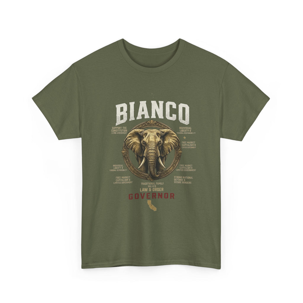 Elephant Governor Graphic Tee — "Bianco" Vintage Safari T-Shirt - Property of Patriots