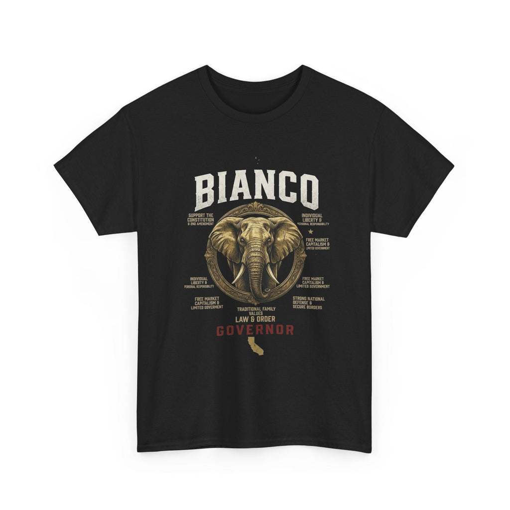 Elephant Governor Graphic Tee — "Bianco" Vintage Safari T-Shirt - Property of Patriots