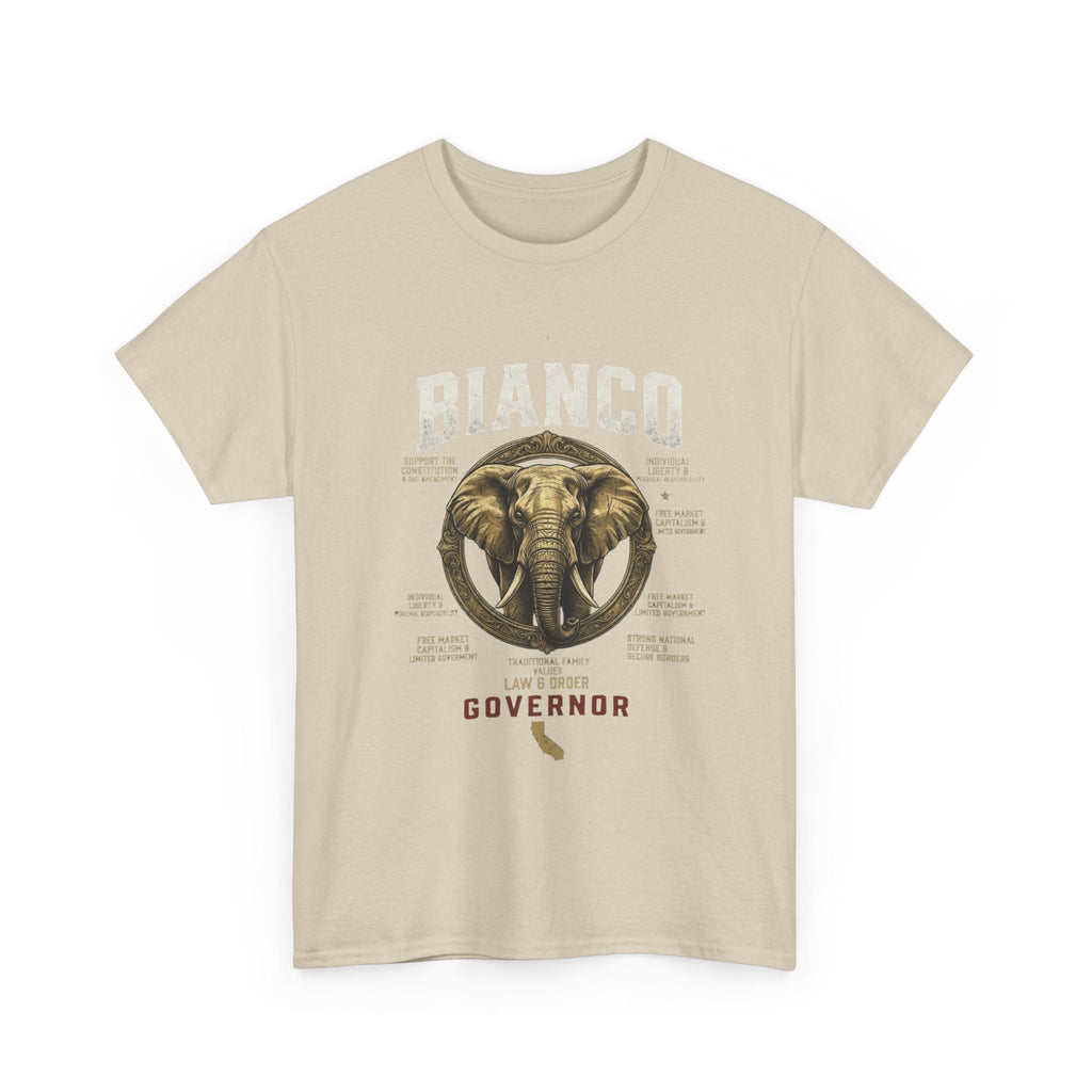 Elephant Governor Graphic Tee — "Bianco" Vintage Safari T-Shirt - Property of Patriots