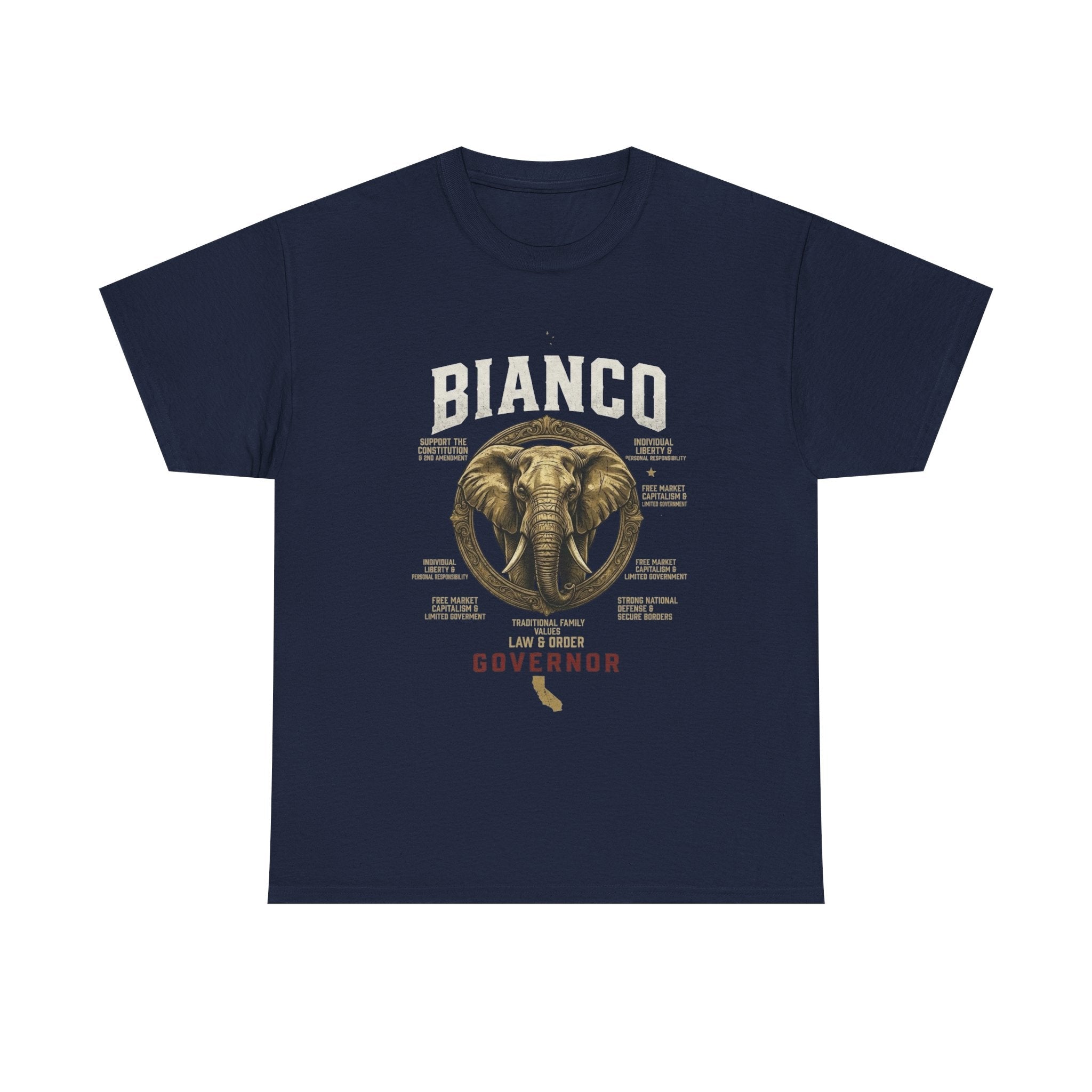 Elephant Governor Graphic Tee — "Bianco" Vintage Safari T-Shirt - Property of Patriots