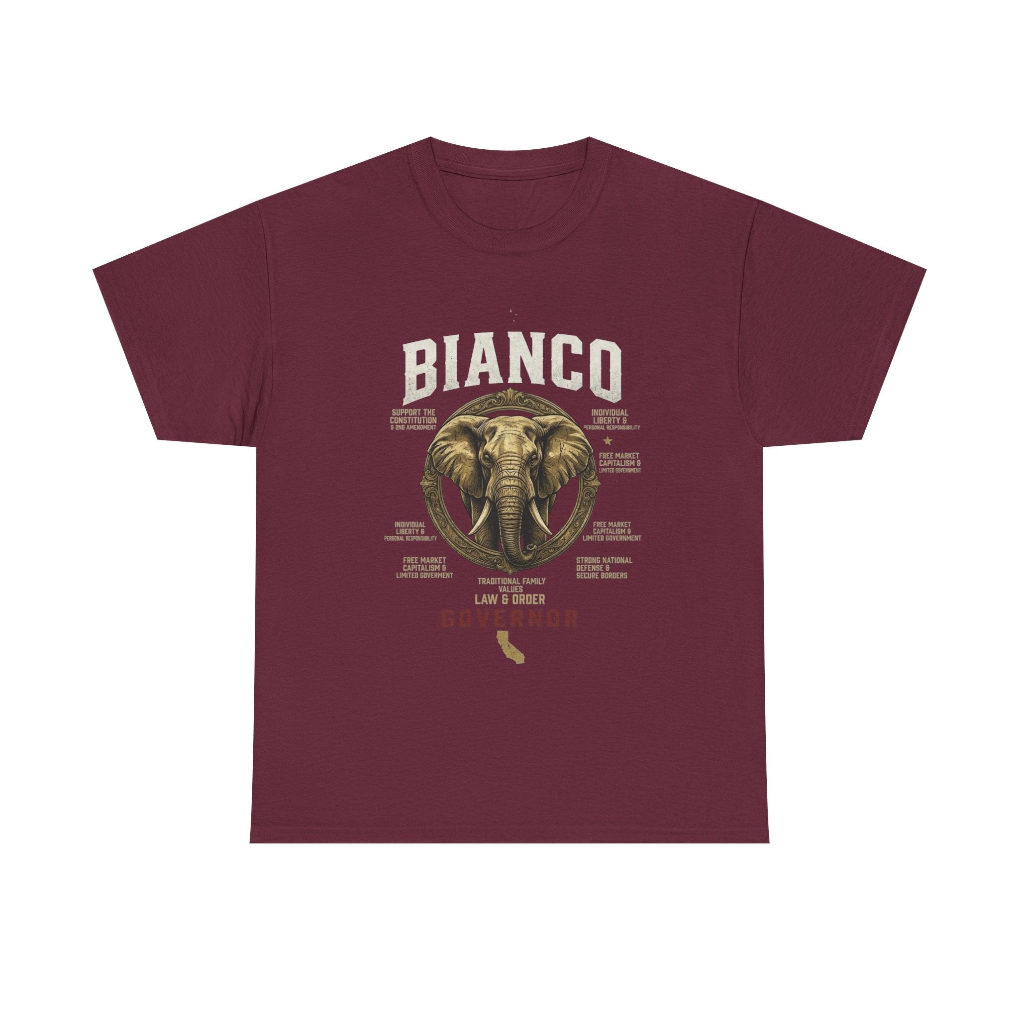 Elephant Governor Graphic Tee — "Bianco" Vintage Safari T-Shirt - Property of Patriots