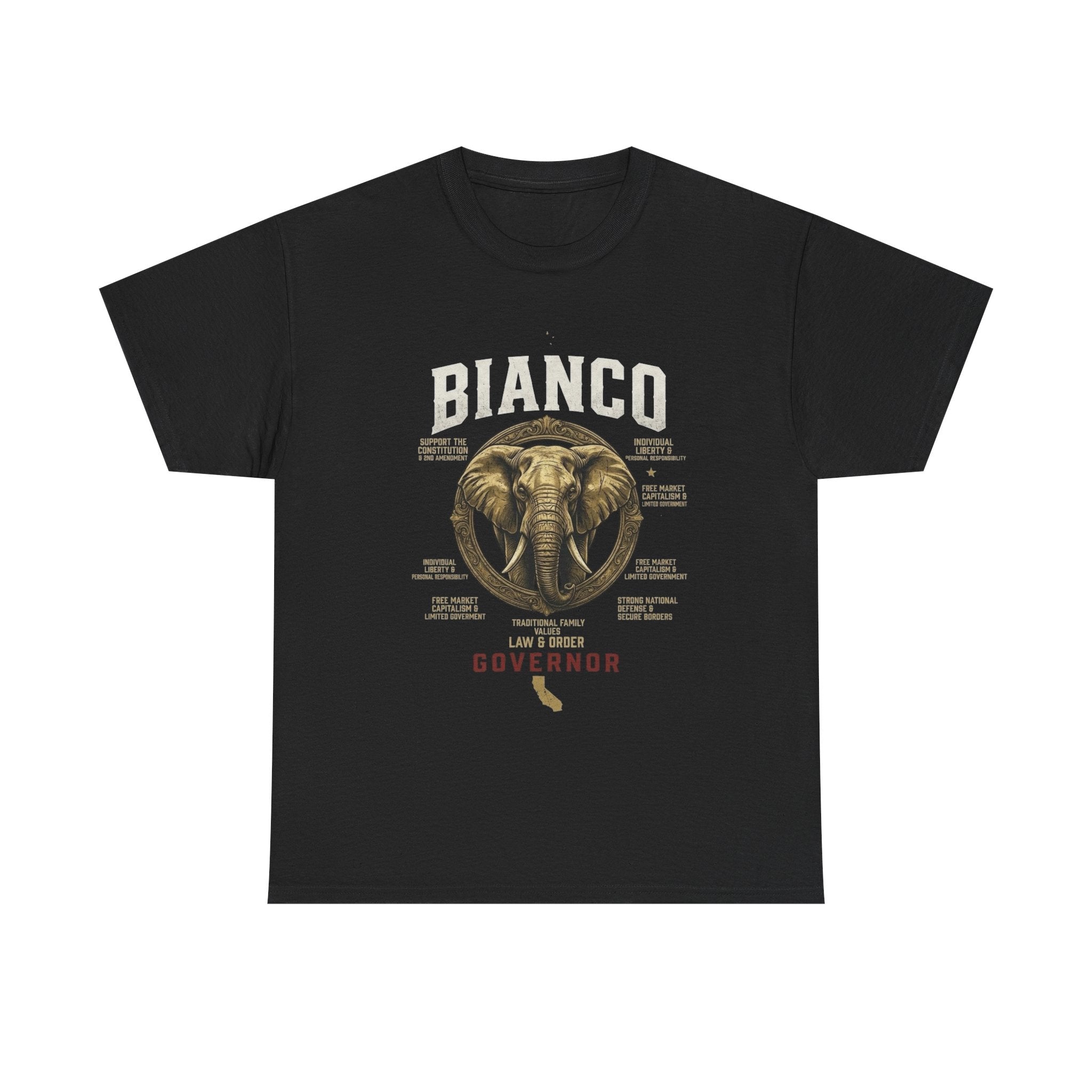 Elephant Governor Graphic Tee — "Bianco" Vintage Safari T-Shirt - Property of Patriots