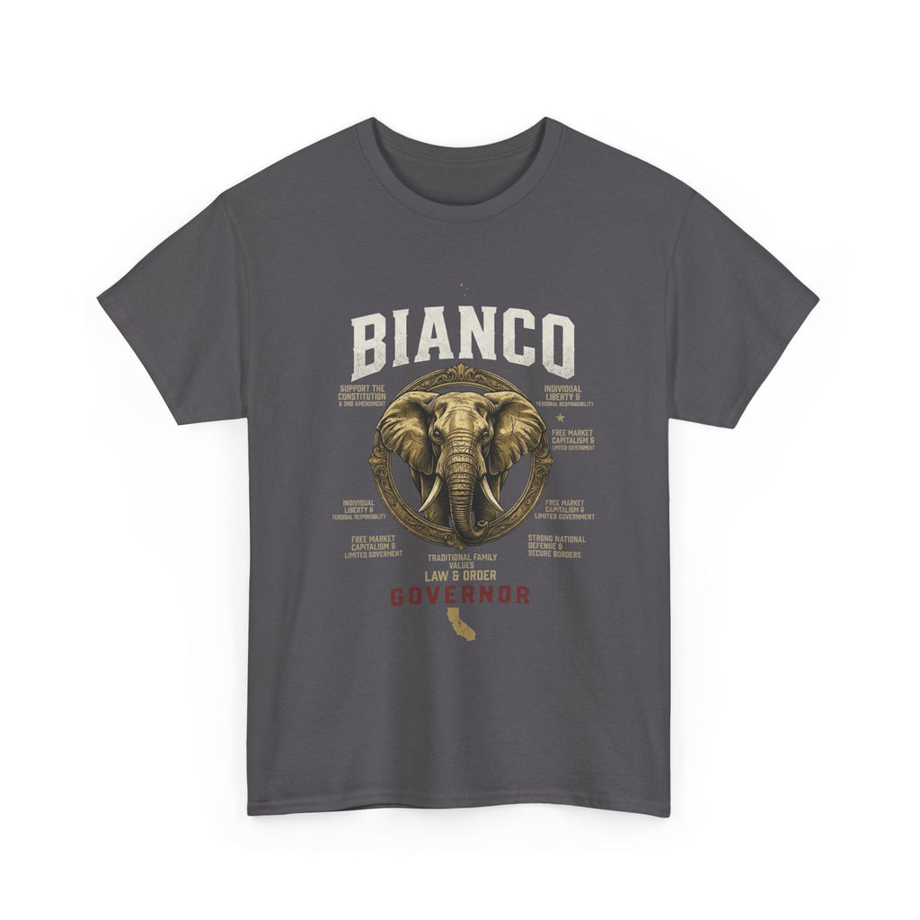 Elephant Governor Graphic Tee — "Bianco" Vintage Safari T-Shirt - Property of Patriots