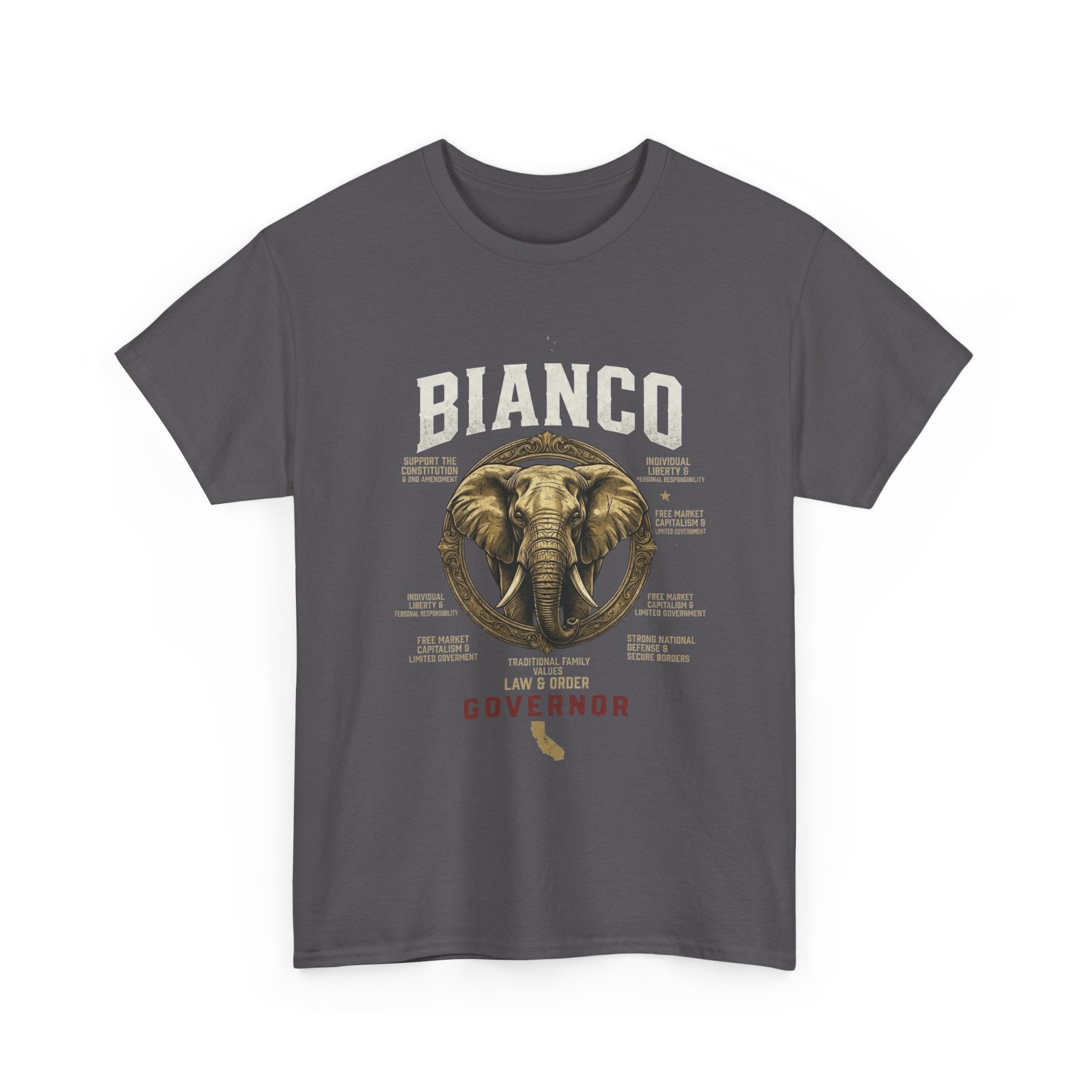 Elephant Governor Graphic Tee — "Bianco" Vintage Safari T-Shirt - Property of Patriots