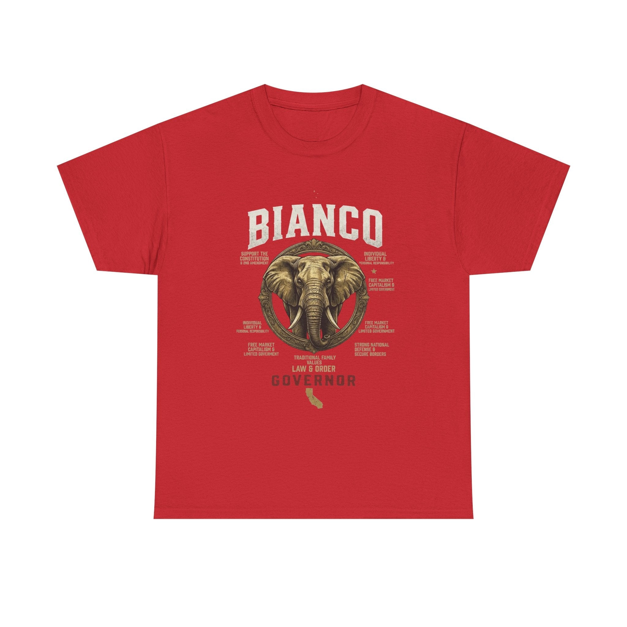 Elephant Governor Graphic Tee — "Bianco" Vintage Safari T-Shirt - Property of Patriots