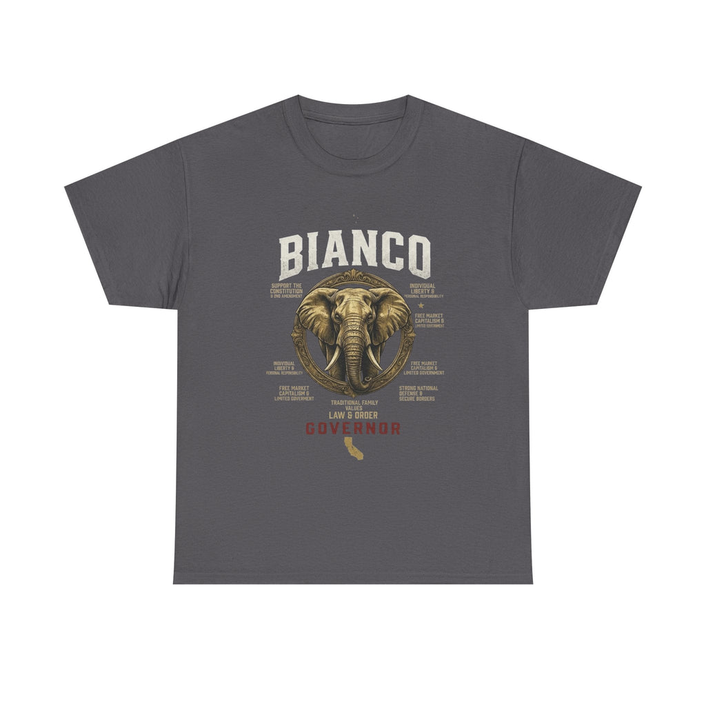 Elephant Governor Graphic Tee — "Bianco" Vintage Safari T-Shirt - Property of Patriots