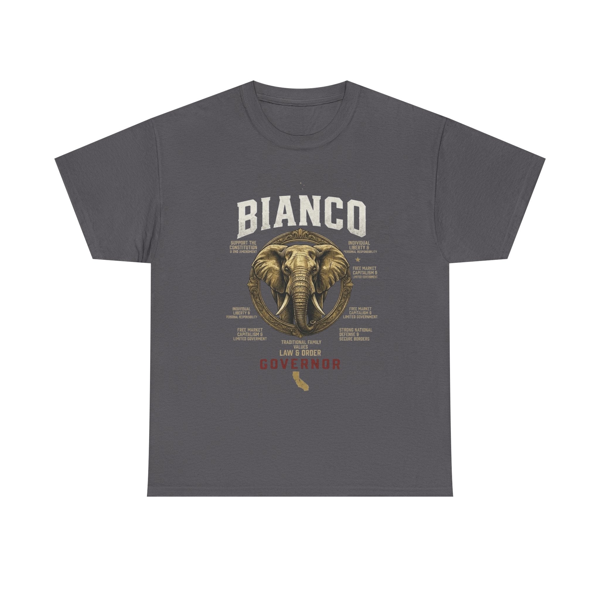 Elephant Governor Graphic Tee — "Bianco" Vintage Safari T-Shirt - Property of Patriots