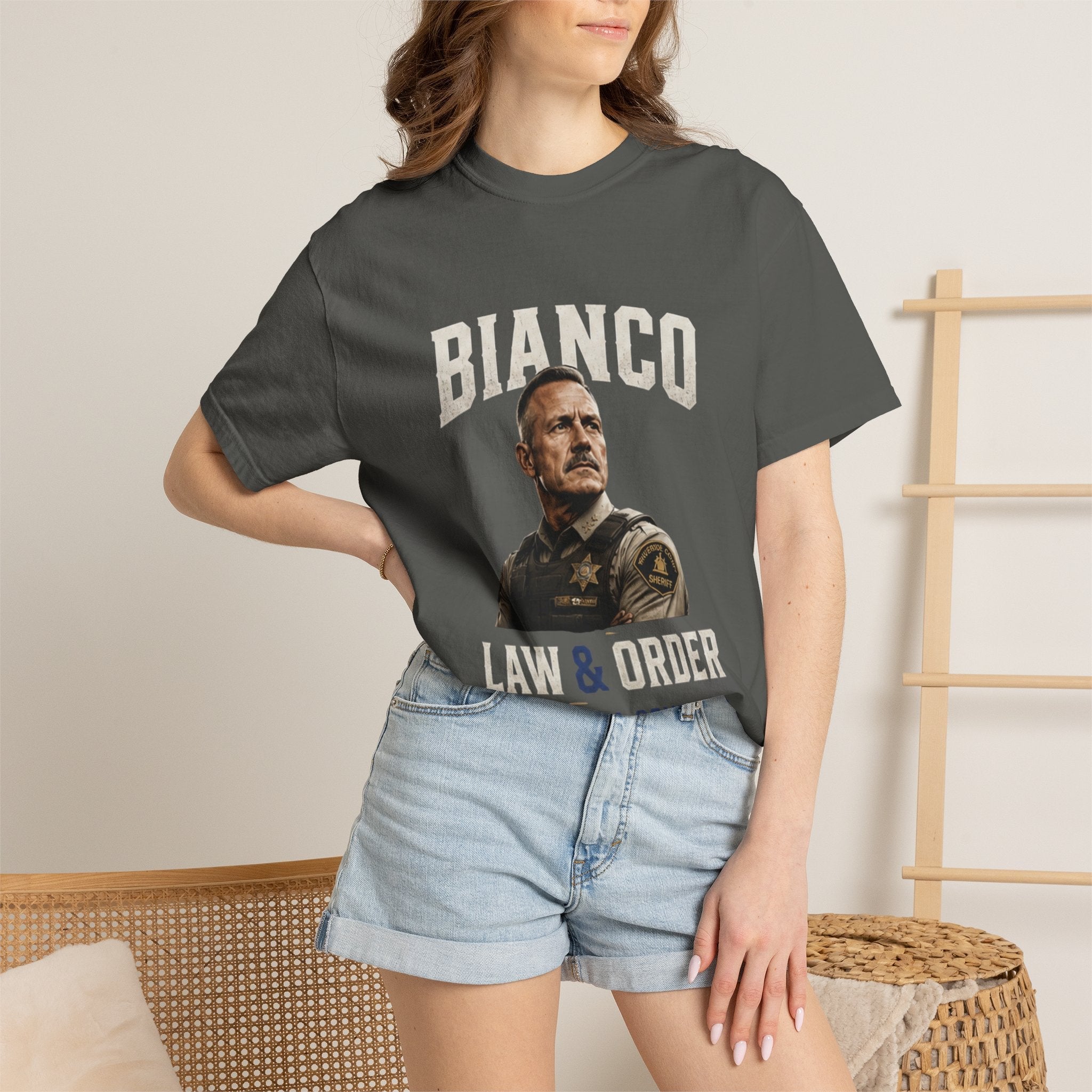 Law & Order 'Bianco' Political Campaign T-Shirt — California Governor Design - Property of Patriots