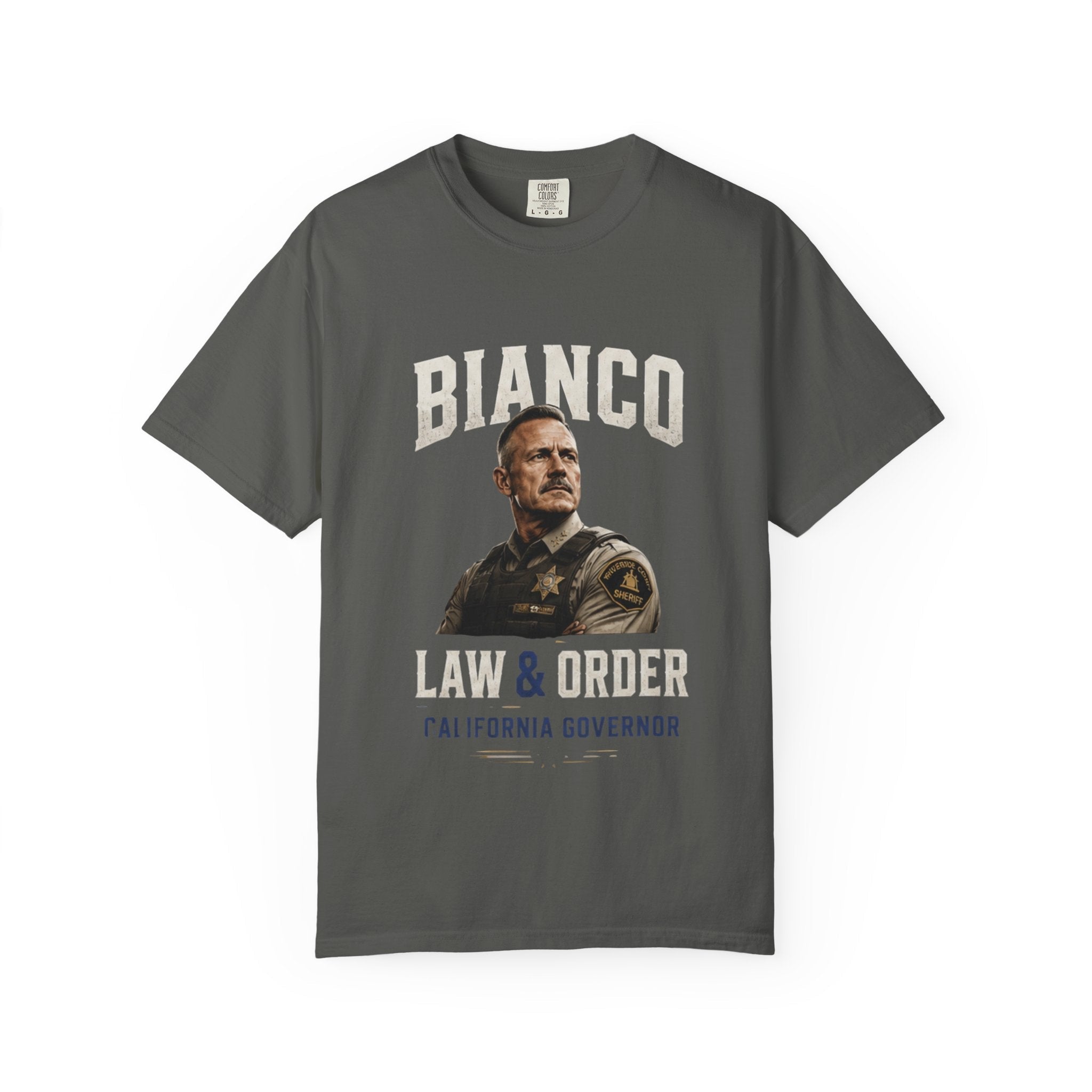 Law & Order 'Bianco' Political Campaign T-Shirt — California Governor Design - Property of Patriots
