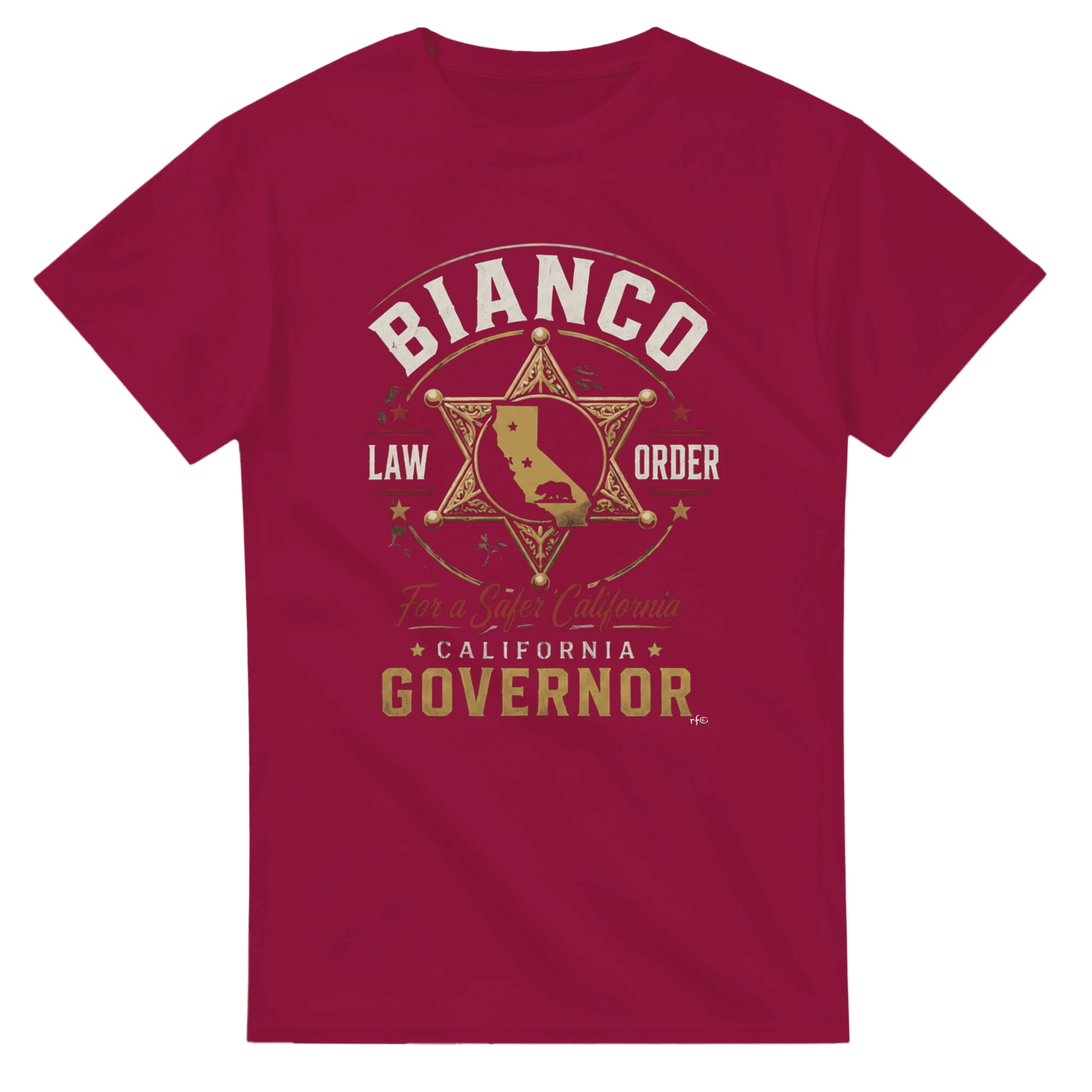 Sheriff Bianco for California Governor Heavyweight Cotton T-Shirt - Property of Patriots